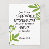 Divine Refuge - Psalm 46:1 voor Spiritueel Comfort Briefkaart (Voorkant)