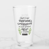 Divine Refuge - Psalm 46:1 voor Spiritueel Comfort Glas (Achterkant)