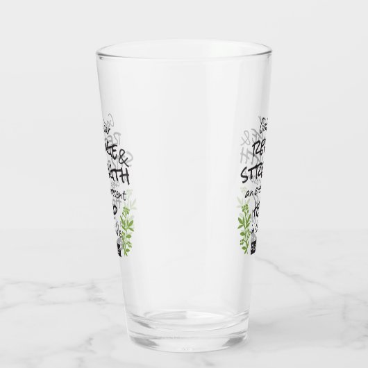 Divine Refuge - Psalm 46:1 voor Spiritueel Comfort Glas (Rechts)