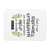 Divine Refuge - Psalm 46:1 voor Spiritueel Comfort Magneet (Horizontaal)