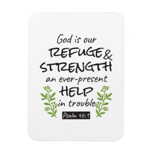 Divine Refuge - Psalm 46:1 voor Spiritueel Comfort Magneet
