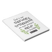 Divine Refuge - Psalm 46:1 voor Spiritueel Comfort Notitieblok (Schuin)