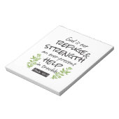 Divine Refuge - Psalm 46:1 voor Spiritueel Comfort Notitieblok (Linkerzijde)