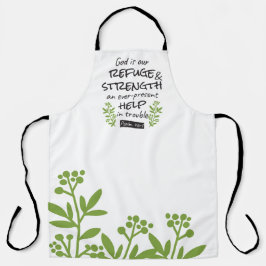 Divine Refuge - Psalm 46:1 voor Spiritueel Comfort Schort