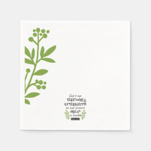 Divine Refuge - Psalm 46:1 voor Spiritueel Comfort Servet