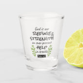 Divine Refuge - Psalm 46:1 voor Spiritueel Comfort Shot Glas (Voorkant)