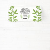 Divine Refuge - Psalm 46:1 voor Spiritueel Comfort Spandoek (Insitu)