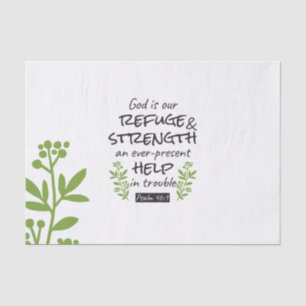 Divine Refuge - Psalm 46:1 voor Spiritueel Comfort Tissuepapier