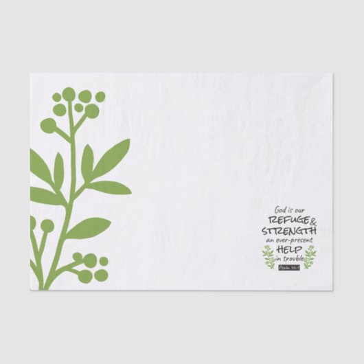 Divine Refuge - Psalm 46:1 voor Spiritueel Comfort Tissuepapier (Voorkant)