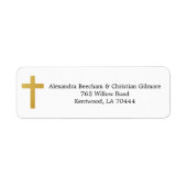 Divine Religieuze Cross Return Address Label (Voorkant)