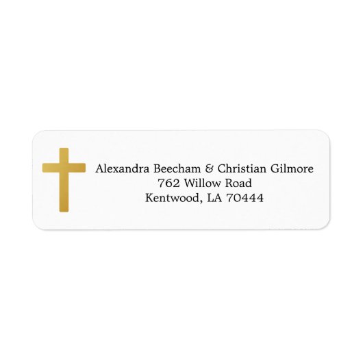 Divine Religieuze Cross Return Address Label (Voorkant)