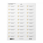 Divine Religieuze Cross Return Address Label (Full Sheet)