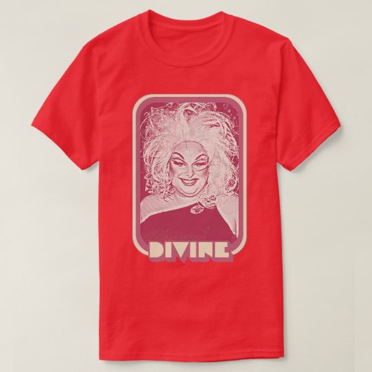 Divine Retro 80s Style Fan Art T-shirt (Design voorkant)