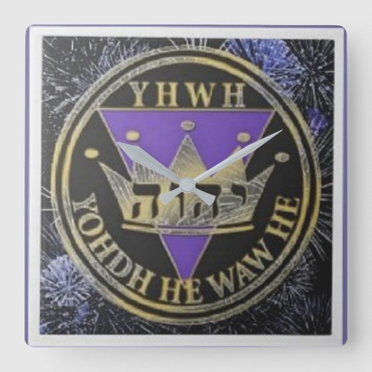 Divine Royal Victory Ceramic Tile Vierkante Klok (Voorkant)