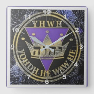 Divine Royal Victory Keramische Tegel Vierkante Klok