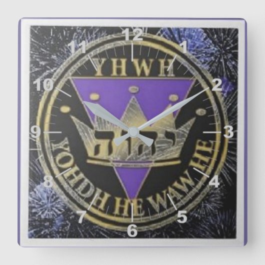 Divine Royal Victory Keramische Tegel Vierkante Klok (Voorkant)