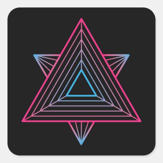 Divine Sacred Geometry Vierkante Sticker (Voorkant)