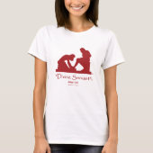 "Divine Servant" T-shirt Cherry Red Logo (Voorkant)