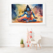 Divine Shiva Banner: Heilige kunst voor je ruimte Spandoek (Insitu)