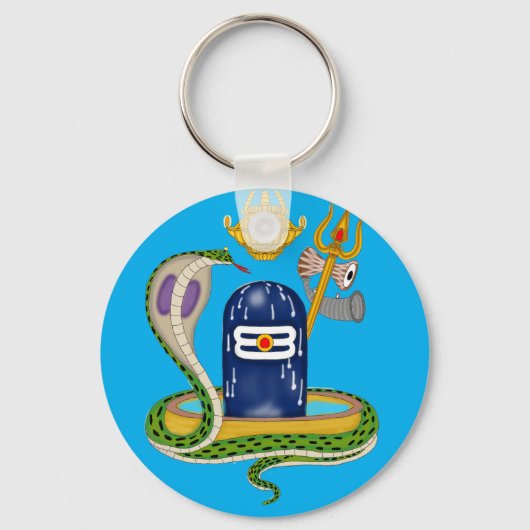 Divine Shivlingam Keychain – Sacred Mahadev Symbol (Voorkant)