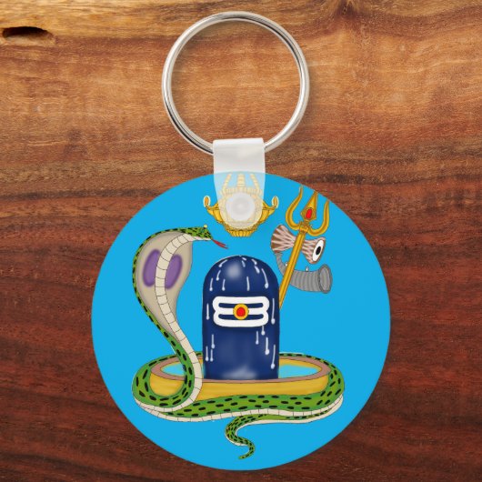 Divine Shivlingam Keychain – Sacred Mahadev Symbol (Voorkant)