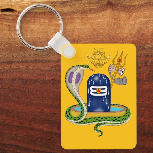 Divine Shivlingam Keychain – Sacred Mahadev Symbol (Voorkant)
