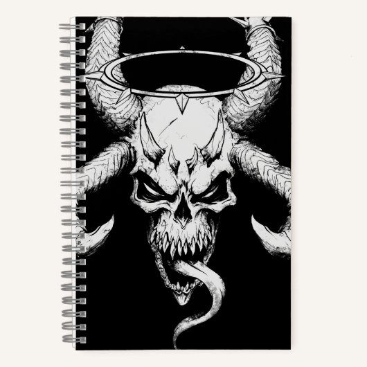 Divine Skull of Death Black Notitieboek (Voorkant)
