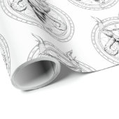 Divine Skull of Death White Cadeaupapier (Rol Hoek)