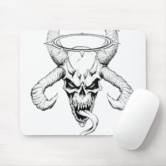 Divine Skull of Death White Muismat (Met muis)