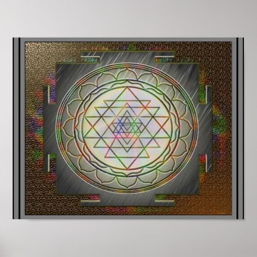 Divine Sri Yantra9 Poster (Voorkant)