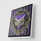 Divine Stripes Square Wall klok (Hoek)