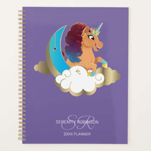 Divine the Unicorn | Moon & Clouds Planner (Voorkant)