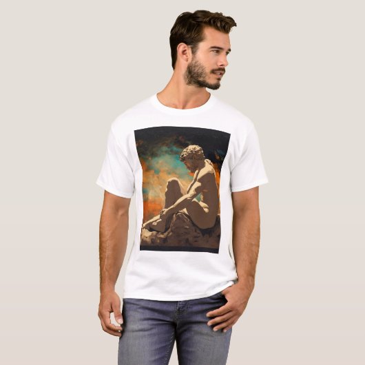 "Divine Touch: Michelangelo's creatie van Adam T-shirt (Voorkant volledig)