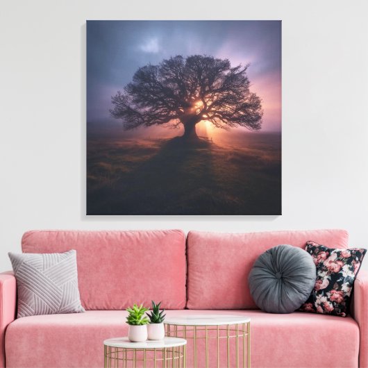 Divine Tree Wall Art Spiritual Sacred Tree of Life Canvas Afdruk (Insitu (Woonkamer))