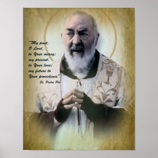 Divine Trust , Padre Pio Poster (Voorkant)