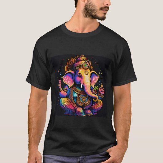 Divine Vibes: Ganesh Blessings T-shirt (Voorkant)