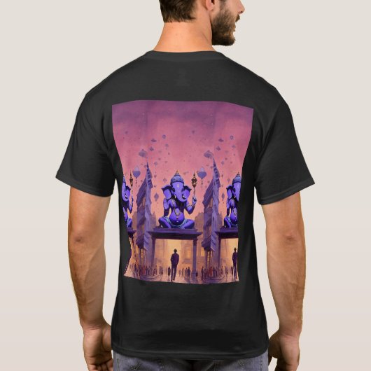 Divine Vibes: Ganesh Blessings T-shirt (Achterkant)