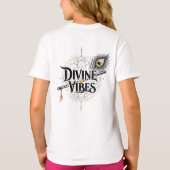 Divine Vibes Krishna Fluit Mandala T-Shirt (Achterkant)