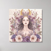 Divine Vrouwelijke Boho Muurkunst | Heilig Canvas Afdruk (Voorkant)