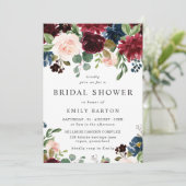 Divine Wedding; Spring- of Herfst Floral Bridal Sh Kaart (Staand voorkant)