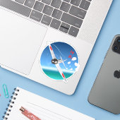 Divine Wind Sticker (Laptop met iPhone)