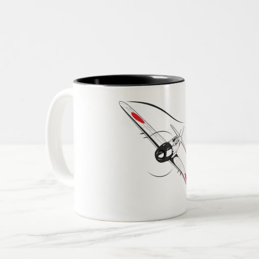 Divine wind tweekleurige koffiemok (Voorkant links)