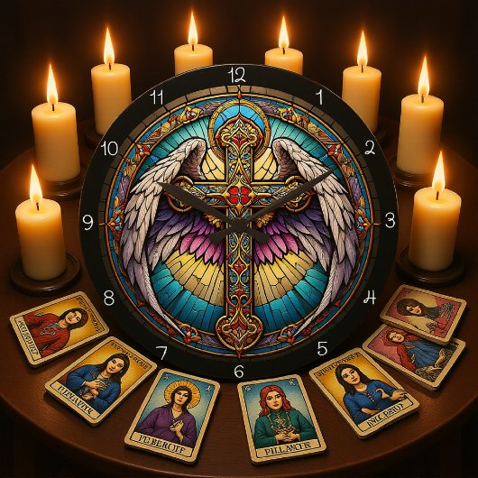 Divine Winged Cross Grote Klok