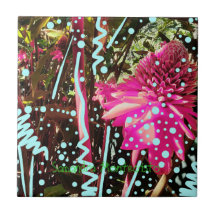 Divine Wonder Flower Aquarium Keramische Tegel