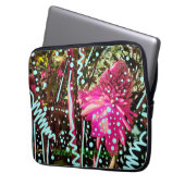 Divine Wonder Flowers Aquarium Electronics Bag Laptop Sleeve (Voorkant Links)
