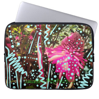 Divine Wonder Flowers Aquarium Electronics Bag Laptop Sleeve