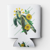 Divine Zee Turtle Sunflower Blikjeskoeler (Achterkant)