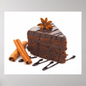 Divinely Decadent Chocolate Cake Art Poster (Voorkant)
