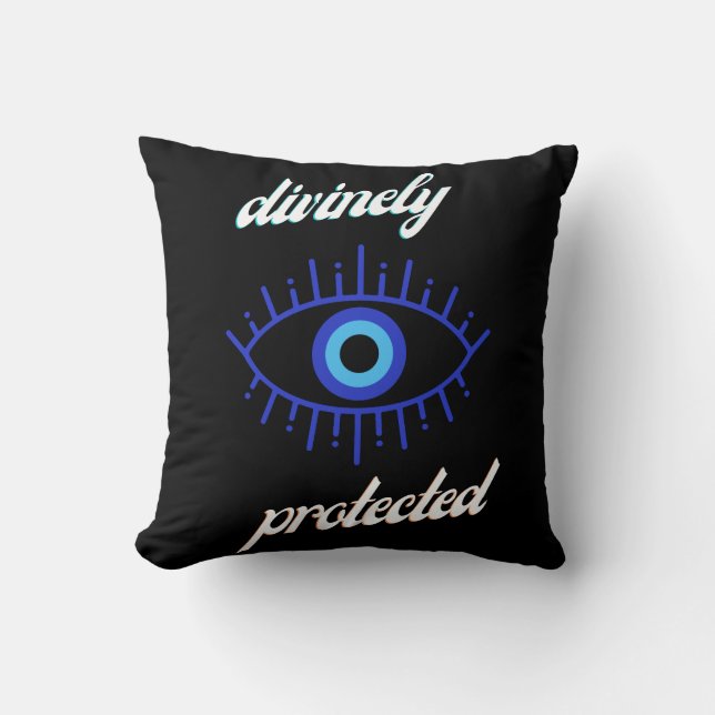 Divinely Protected Round Pillow Kussen (Voorkant)