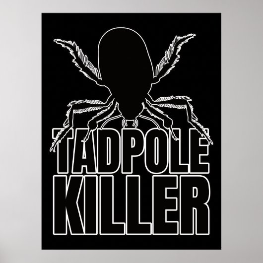 Diving Beetle Beetles Tadpole Killer - Entomologie Poster (Voorkant)